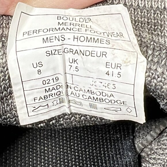 Merrell Gridway Moccasin Shoes Boulder Knit Vibram Sole Tan Brown Mens Size 8 - Picture 5 of 16